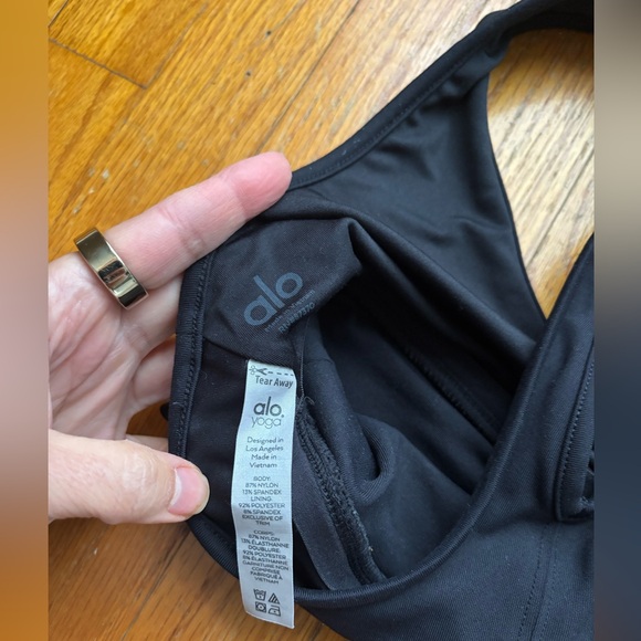 ALO Yoga Wild Thing Black Bra XS - Picture 6 of 6